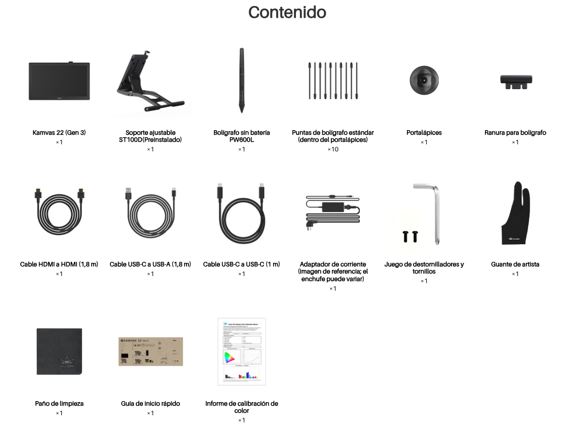 Kamvas 22 Gen 3 + TECLADO HUION + MINI KEY DIAL K40